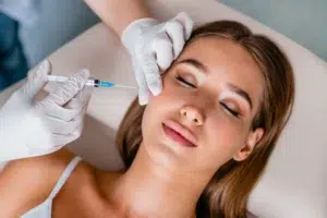 Botox injection procedure for facial enhancement at Lentz Plastic Surgery.